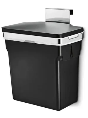 Zlevněný Vestavný odpadkový koš Simplehuman – 10 l, chromovaná ocel, plastový kbelík