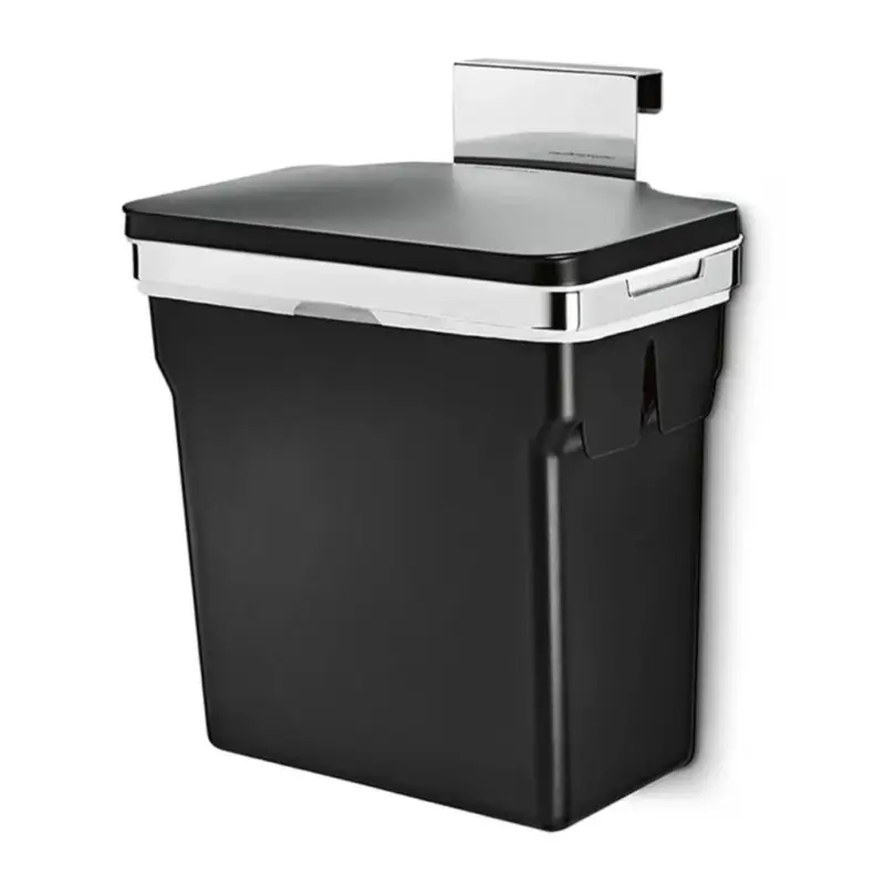 Zlevněný Vestavný odpadkový koš Simplehuman – 10 l, chromovaná ocel, plastový kbelík