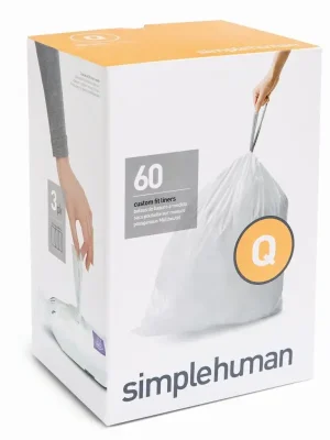 Sáčky do odpadkového koše 50-65 L, Simplehuman typ Q zatahovací, 3 x 20 ks, 35 µm Omezená Nabídka