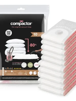Sada vakuových úložných pytlů Compactor Bag Aspispace 5x M 70 litrů + 5x L 120 litrů Speciální Cena