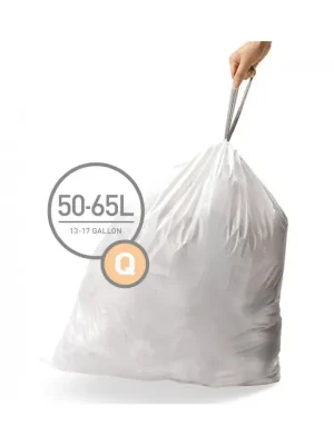 Sáčky do odpadkového koše 50-65 L, Simplehuman typ Q, zatahovací, 20 ks v balení, 35 µm Výhodná Nabídka