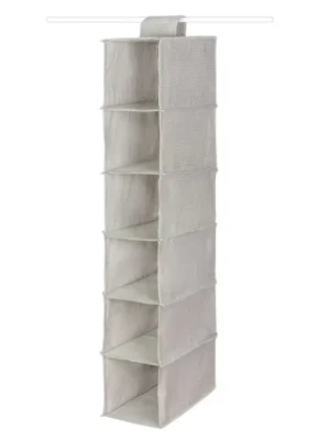 Výprodej Závěsný organizér na oblečení Compactor OXFORD 30 x 18 x 94 cm – 6 přihrádek