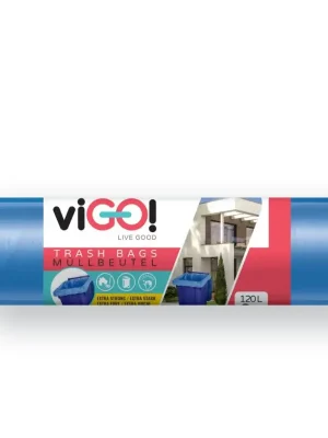 Vigo pytle na tříděný odpad, 120 l, 70x105 cm, LDPE, modré, 10 ks, 40 µm Nová Kolekce