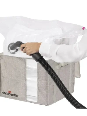 Vrácení Zdarma Compactor OXFORD vakuový úložný box M, 36 x 42 x 33 cm, pevné pouzdro, polyester-bavlna