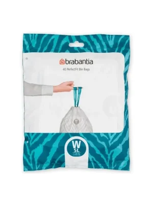 Víkendová Akce Brabantia PerfectFit pytle do koše 5 L (W) - 40 ks v balení, 12 µm