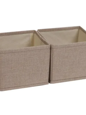 Sada 2 ks organizérů Compactor SANDY S - 14 x 14 x 12 cm, béžové Sezónní Sleva
