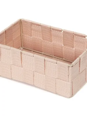 Vysoce Kvalitní Úložný organizér do zásuvky Compactor TEX - košík M, 18 x 12 x 7 cm, růžový