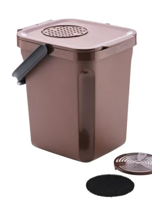 Akce Denox Active odpadkový koš na organický odpad 10 l, hnědý