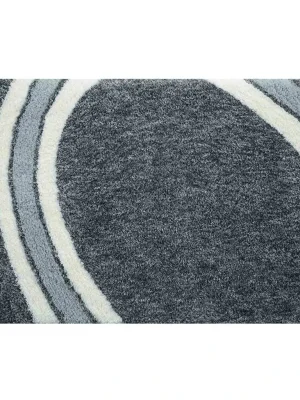 Akční Cena Spirella koupelnová předložka CURVE, šedá, mikrovlákno, protiskluzová, 55 x 65 cm