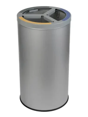 Koš na tříděný odpad STREAM TRIO s držákem pytlů, 3 x 25 L, nerezová ocel, šedá Hit Sezóny