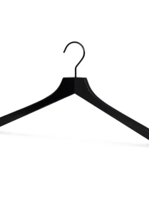 Ověřený MAWA dřevěné ramínko ALL IN BLACK, ergonomické, 45 cm, černé