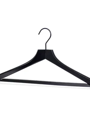 MAWA dřevěné ramínko ALL IN BLACK, s kalhotovou tyčí s vroubkováním, 45 cm, černé Nakupujte Hned
