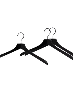 Nakupujte Hned MAWA dřevěné ramínko ALL IN BLACK, ergonomické, 45 cm, černé, 3 ks
