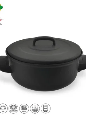 Poslední Šance Kastrol černá BELIS 2 l poklice