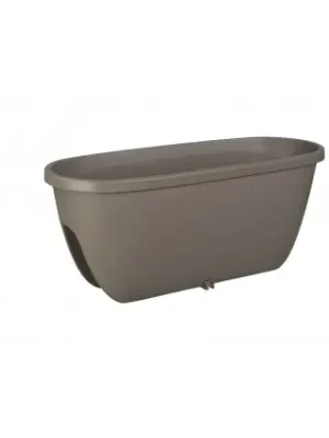Květináč Balconia OVI na zábradlí 60 cm taupe Horká Nabídka