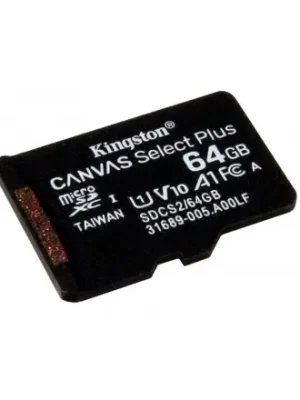 KINGSTON Paměťová karta microSDHC, 64GB, class10 UHS-I, Canvas Select Plus + adaptér na SD kartu Speciální Cena