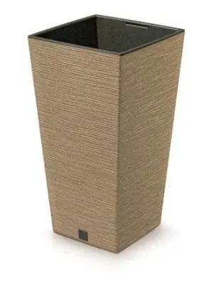 Akce Květináč FURU SQUARE ECO WOOD 24cm naturo