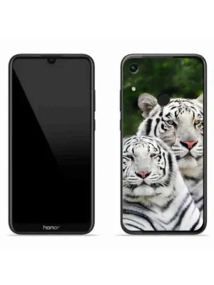 Gelový obal mmCase na mobil Honor 8A - bílí tygři Rychlé Dodání