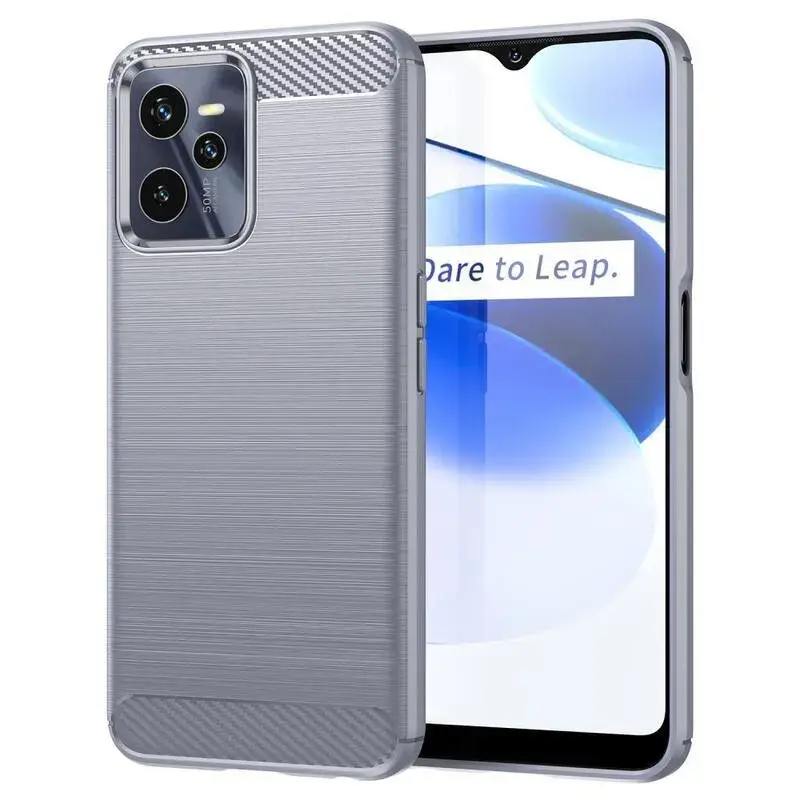 Hit Sezóny Fiber odolný gelový obal na mobil Realme C35 - šedý