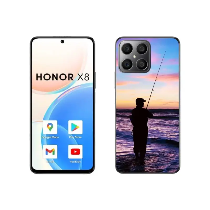 Gelový kryt mmCase na Honor X8 4G - rybaření 1 Značkový