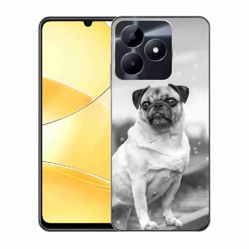 Gelový obal mmCase na Realme C51/C53 - mops Finální Výprodej