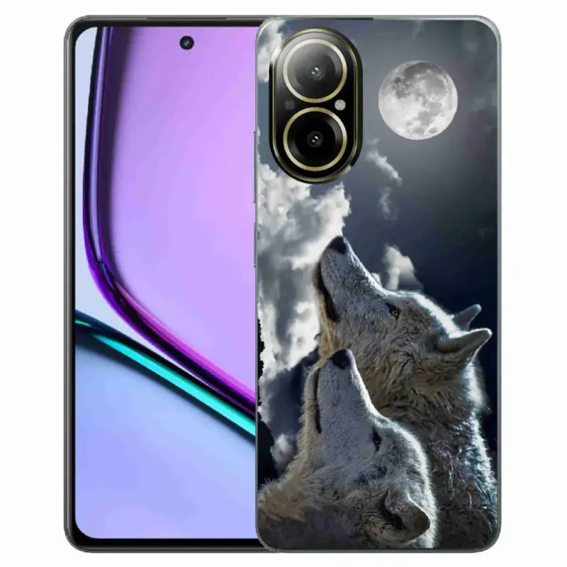 Autentický Gelový kryt mmCase na Realme C67 - vlci