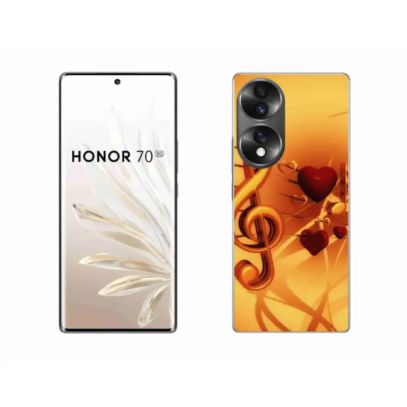 Gelový kryt mmCase na Honor 70 - noty Víkendová Akce