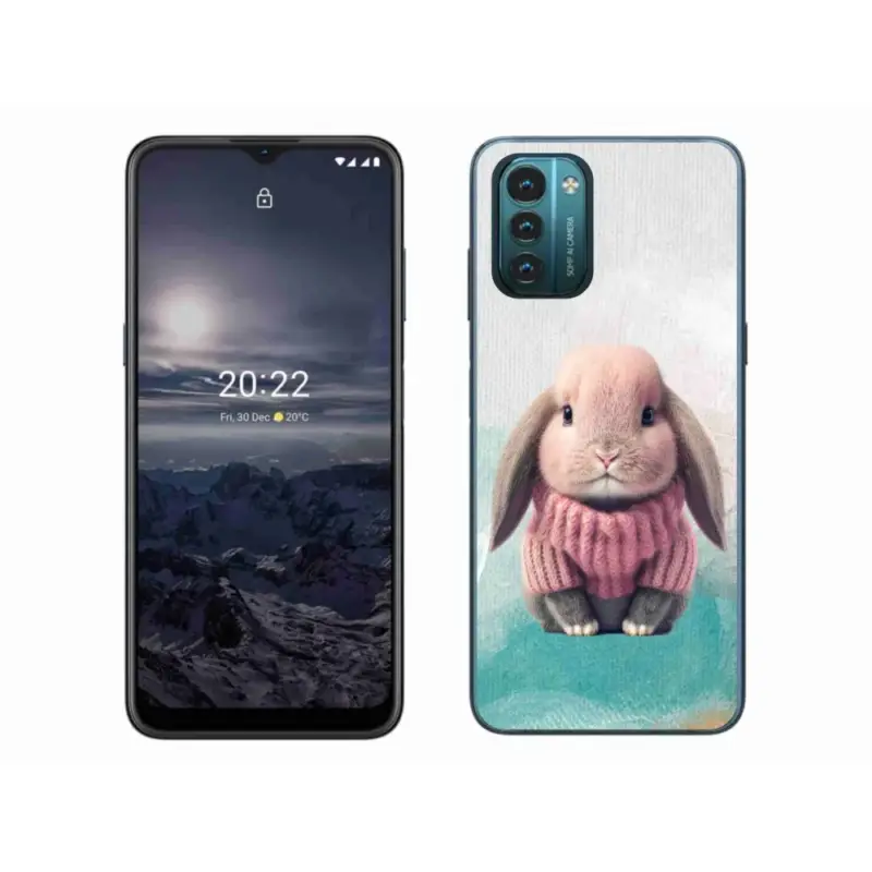 Nejlepší Cena Gelový kryt mmCase na Nokia G11/G21 - králíček ve svetru