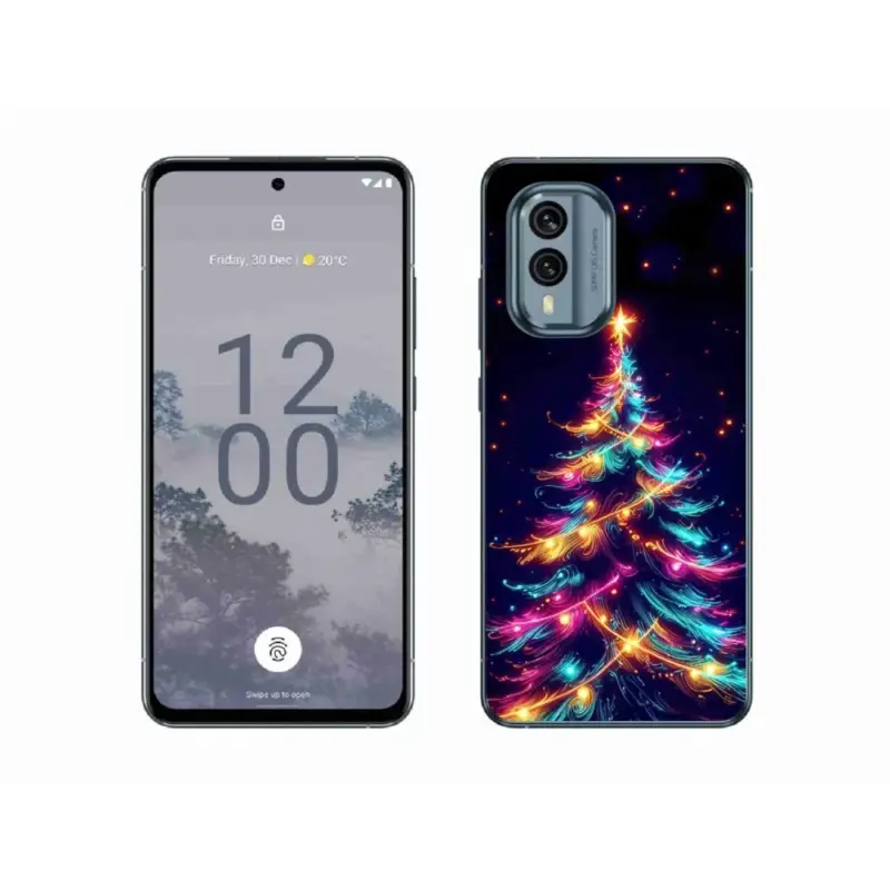 Gelový kryt mmCase na Nokia X30 5G - neonový vánoční stromek Koupit Online