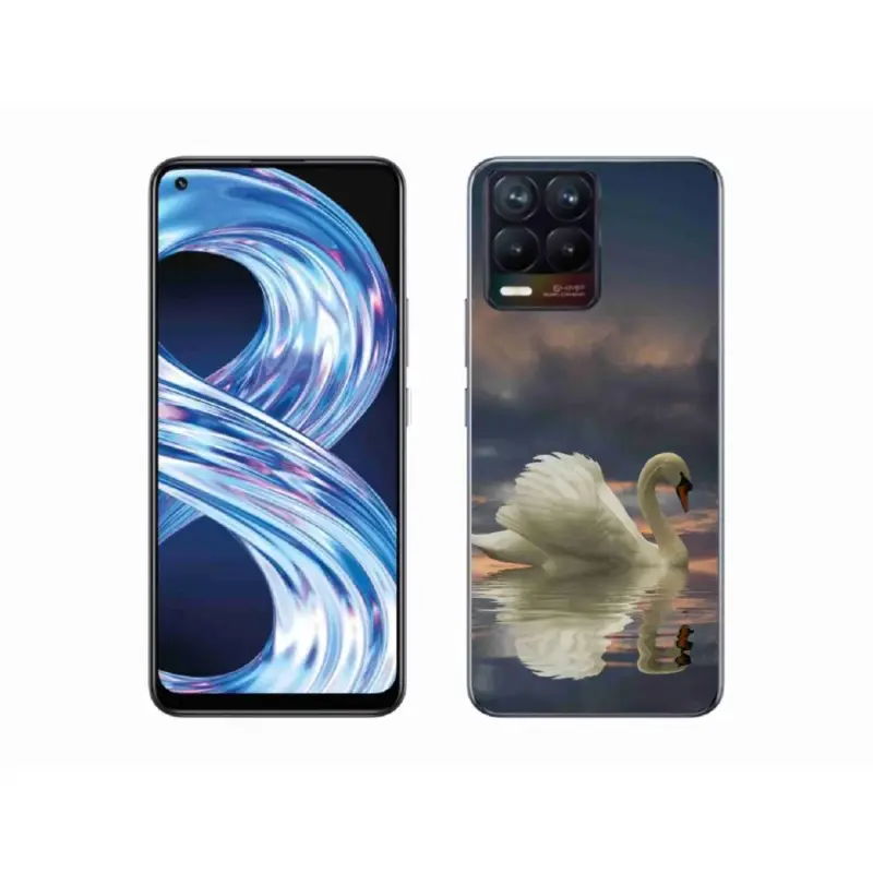 Gelový kryt mmCase na Realme 8 4G - labuť Výprodej