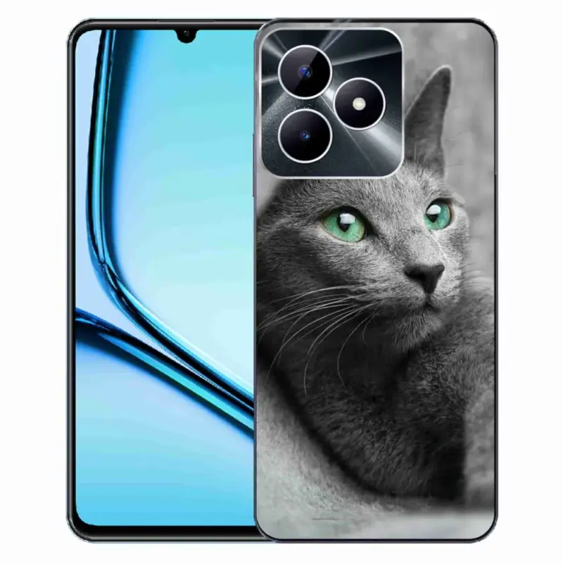 Gelový kryt mmCase na Realme Note 50 - kočka 2 Autentický