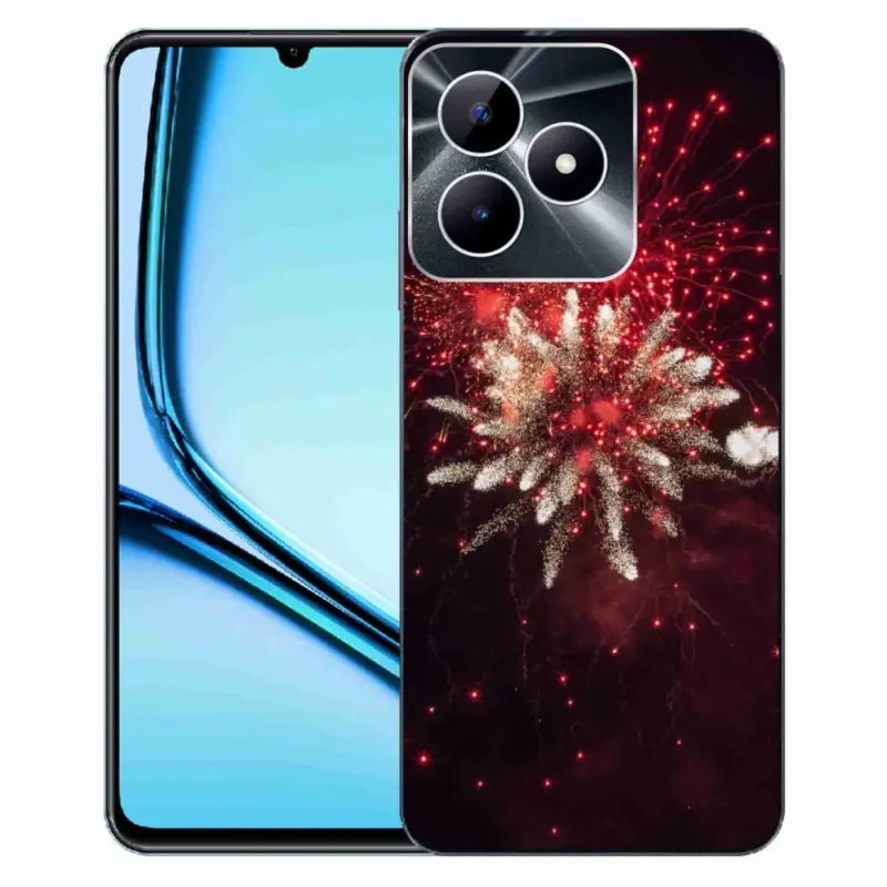 Gelový kryt mmCase na Realme Note 50 - ohňostroj Vysoce Kvalitní