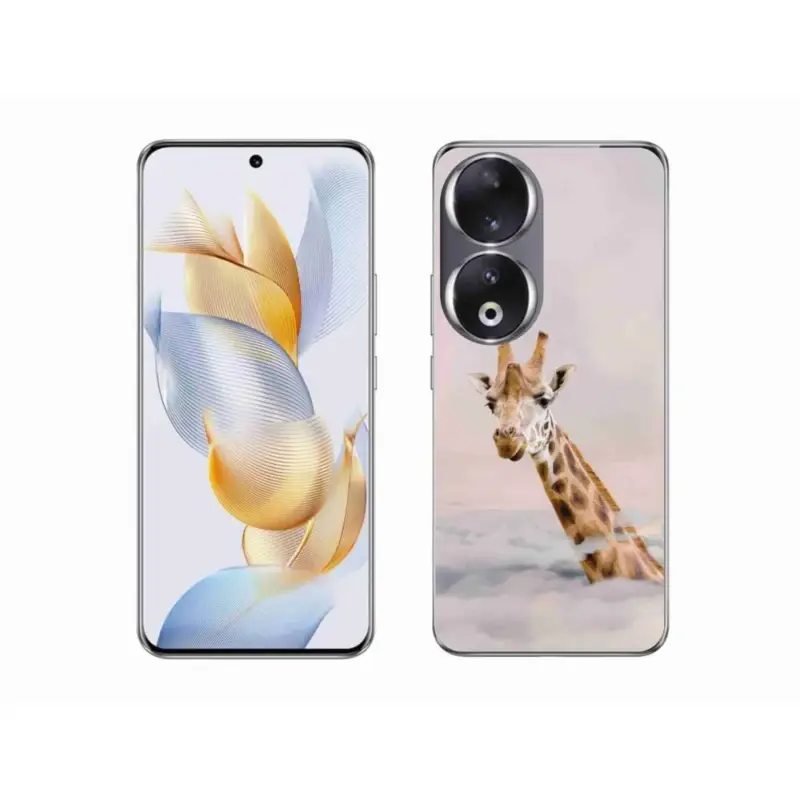 Gelový kryt mmCase na Honor 90 - žirafa v oblacích Jen Po Omezenou Doba