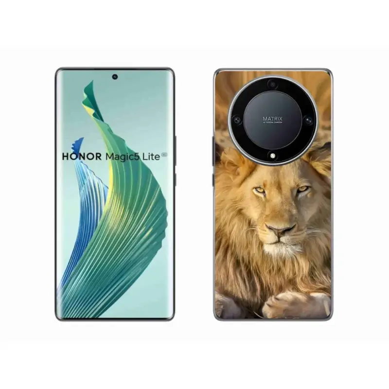 Gelový kryt mmCase na Honor Magic 5 Lite 5G - lev 2 Nová Kolekce