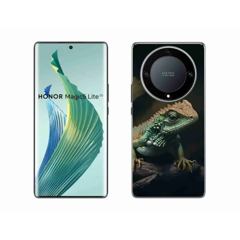 Gelový kryt mmCase na Honor Magic 5 Lite 5G - ještěr Originální