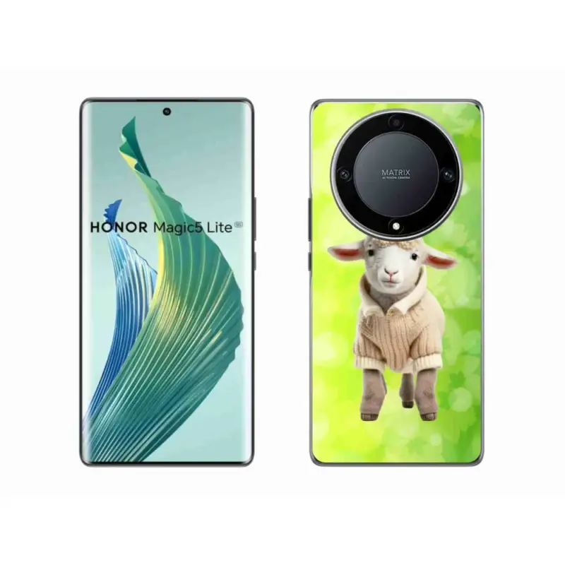 Gelový kryt mmCase na Honor Magic 5 Lite 5G - jehně ve svetru Zlevněný