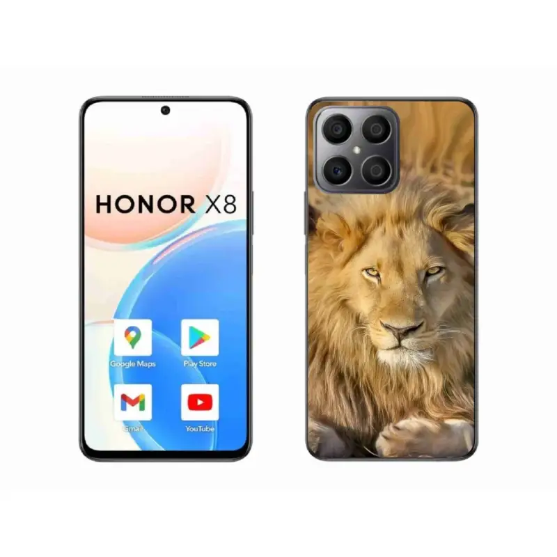 Gelový kryt mmCase na Honor X8 - lev 2 Levný