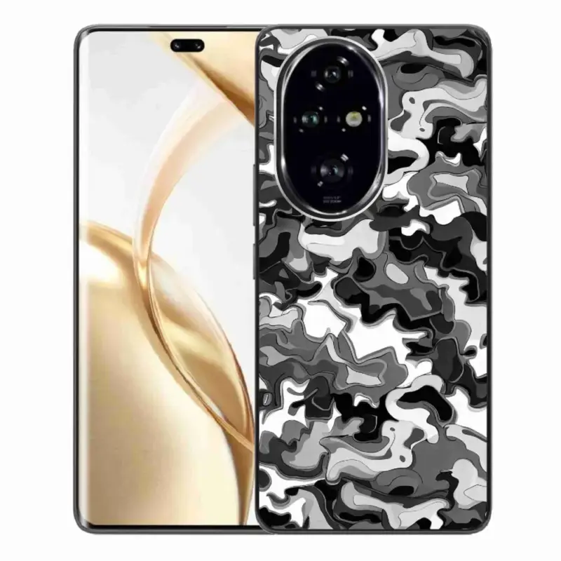 Gelový kryt mmCase na Honor 200 Pro 5G - maskáčový vzor 3 Zlevněný