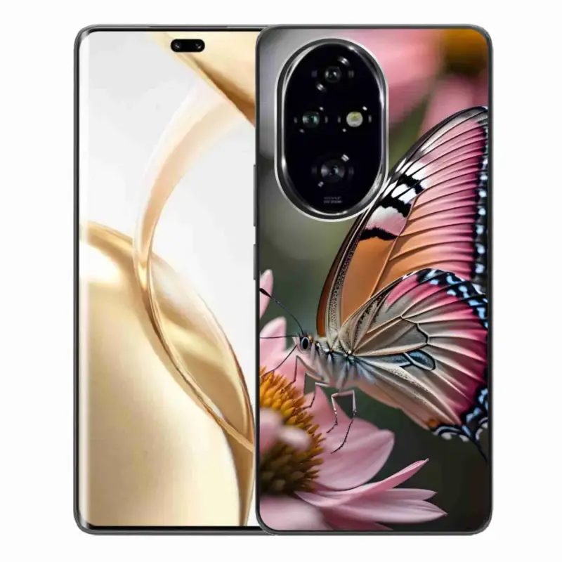 Gelový kryt mmCase na Honor 200 Pro 5G - barevný motýl Sezónní Sleva
