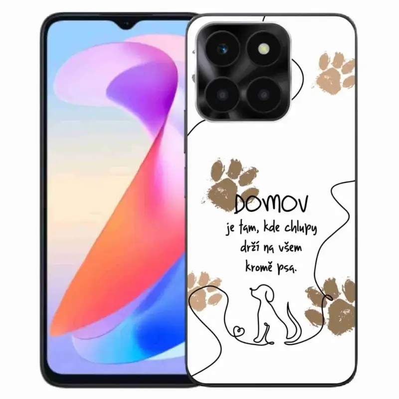 Pouze Dnes Gelový kryt mmCase na Honor X6a - psí motiv bílé pozadí
