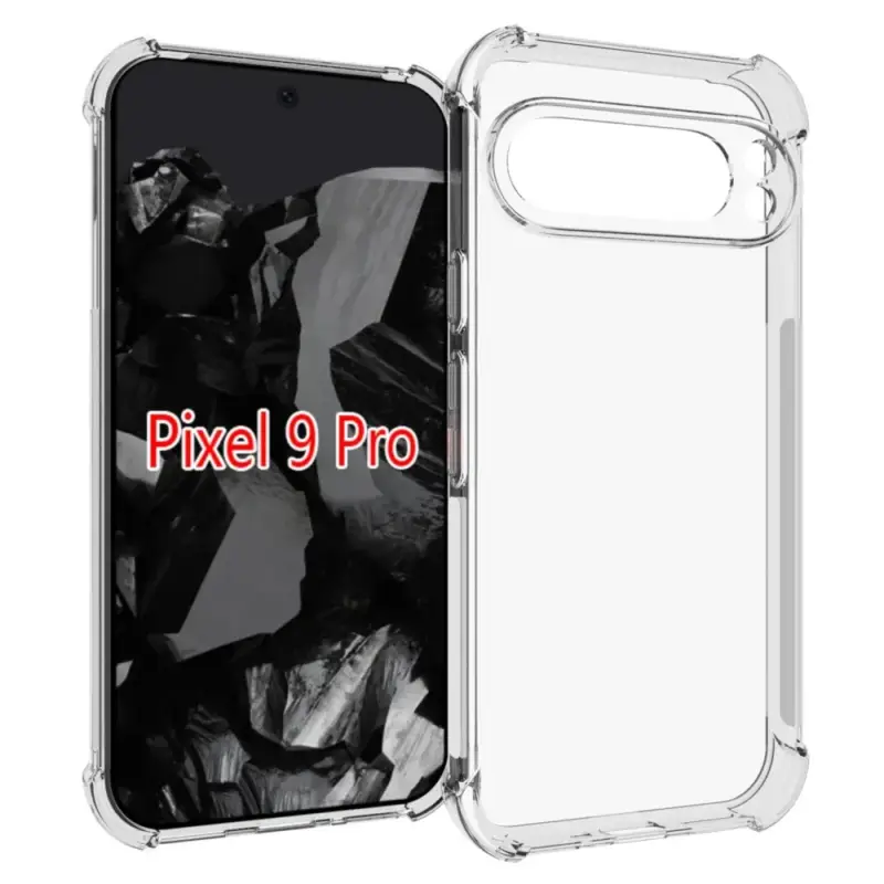 Časově Omezené IDEWEI gelový obal s vyztuženými rohy na Google Pixel 9 Pro XL - průhledný