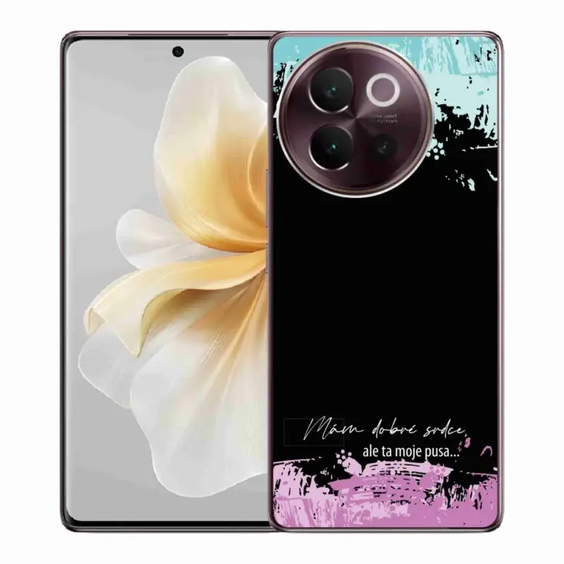 Nejprodávanější Gelový kryt mmCase na Vivo V40 Lite 5G - vtipný text 3 černé pozadí