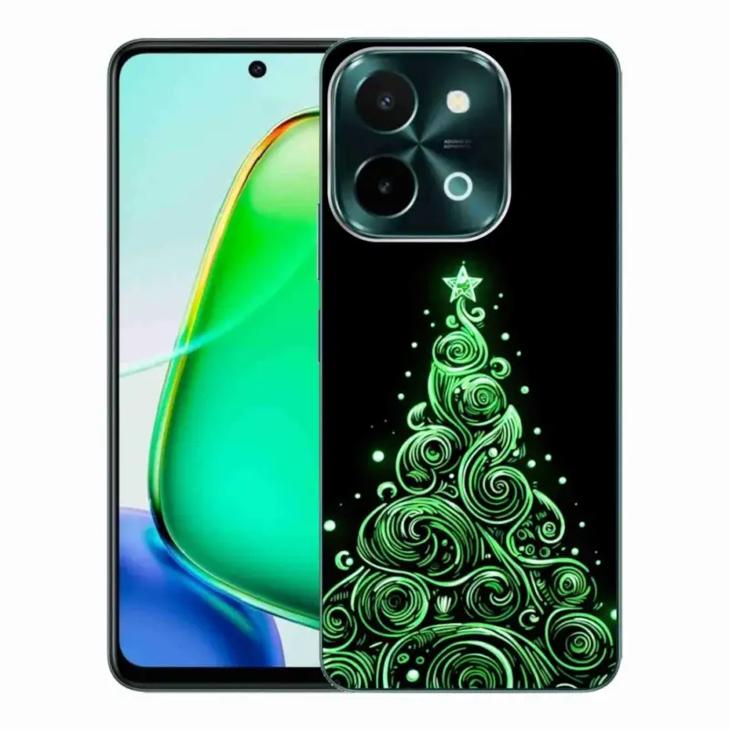 Autentický Gelový kryt mmCase na Vivo Y28 - neonový vánoční stromek 3