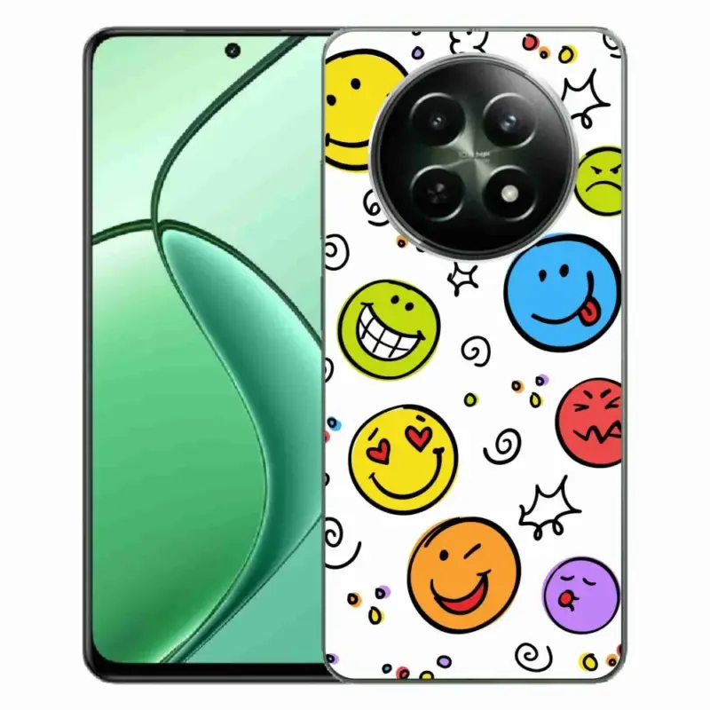 Gelový kryt mmCase na Realme 12 5G/12x 5G - smajlíci Omezená Nabídka