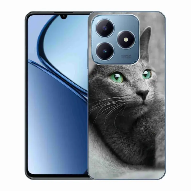 Gelový kryt mmCase na Realme C63 - kočka 2 Must-Have