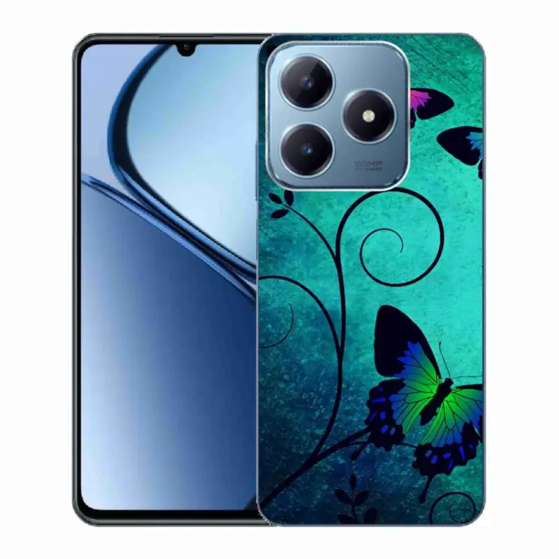 Tovární Cena Gelový kryt mmCase na Realme C63 - barevní motýli