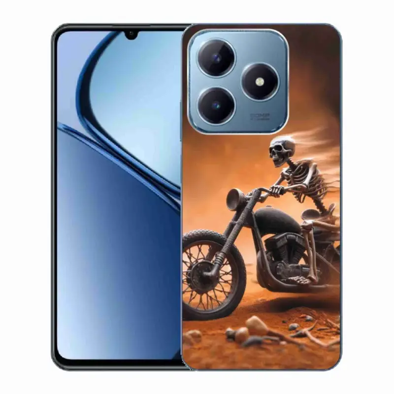 Objednat Nyní Gelový kryt mmCase na Realme C63 - kostra na motorce