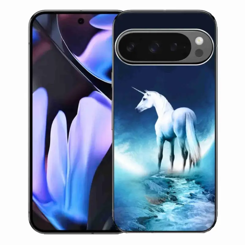 Gelový kryt mmCase na Google Pixel 9 Pro XL - bílý jednorožec Sleva