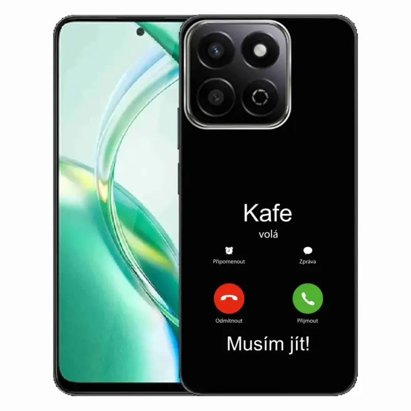 Gelový kryt mmCase na Honor 200 Smart 5G - kafe volá černé pozadí Přímo Od Výrobce