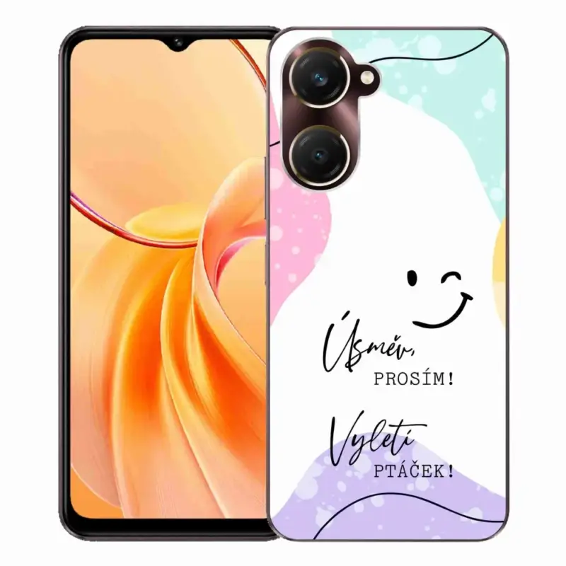 Přímo Od Výrobce Gelový kryt mmCase na Vivo Y28s 5G - vtipný text 4 bílé pozadí
